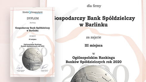 Trzeci najlepszy Bank Spółdzielczy w Polsce. GBS Bank znów na podium! 